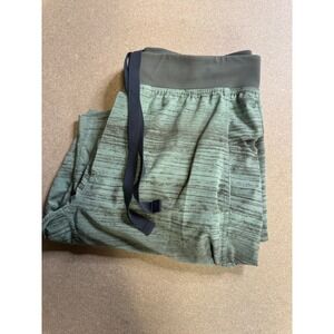 Lululemon Mens THE Short 9 Linerless Sage Green Space Dye Athletic Training M